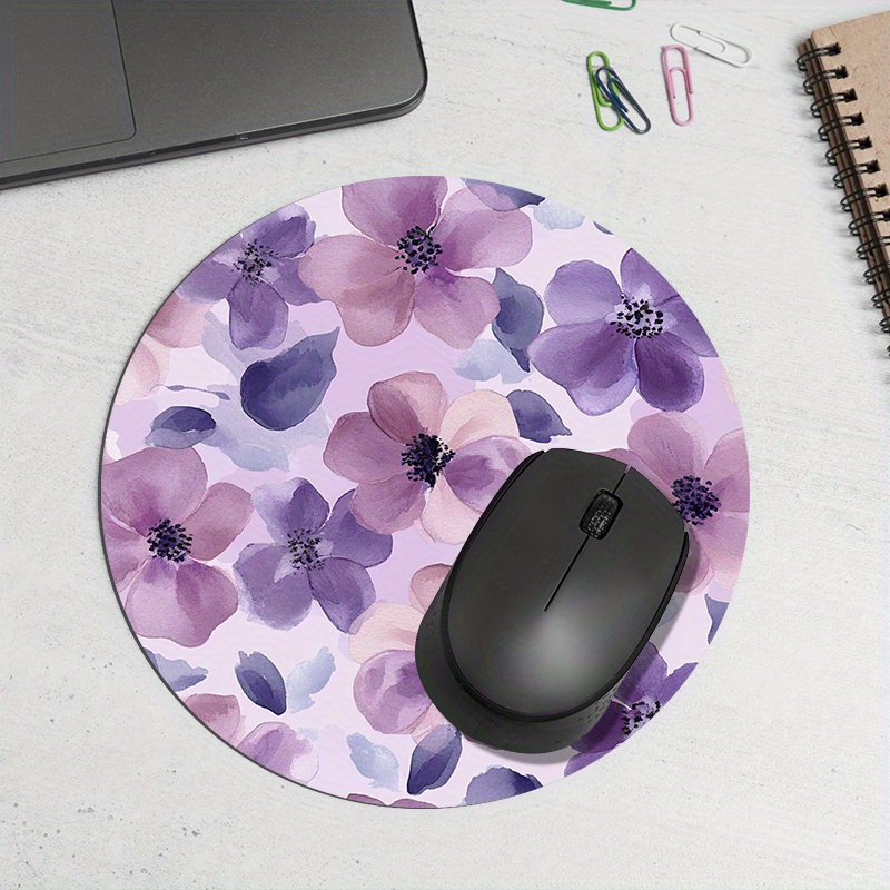 Tapis de souris rond à fleurs  - Tradescantia Purple avis et prix