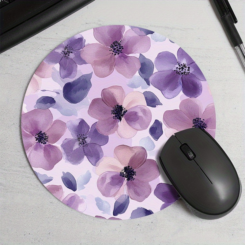 Tapis de souris rond à fleurs  - Tradescantia Purple avis et prix